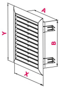 Ventilation grille EXPRESS white T100 14x14 cm